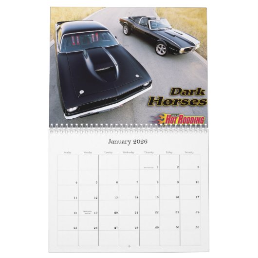 自動車 カレンダー (1月 2026)
