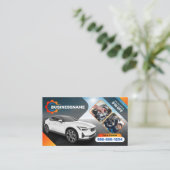 自動車+カーディテイリング+整備+レンタカー 名刺 (スタンド正面)