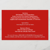 自動車 チラシ (裏面)