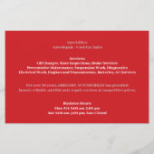 自動車 チラシ (裏面)