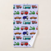 自動車、トラック、バス バスタオルセット (ハンドタオル)