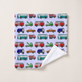 自動車、トラック、バス バスタオルセット (ウォッシュタオル)