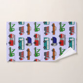 自動車、トラック、バス バスタオルセット (ハンドタオル)