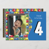 自動車 & トラック | 男の子の誕生日パーティー招待状 招待状 (正面/裏面)