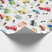 自動車 トラック 誕生日パーティー ラッピングペーパー (角)