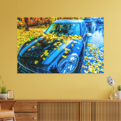 自動車、自動車 – シーズン落ちたズ葉 キャンバスプリント (インサイチュ (リビング))