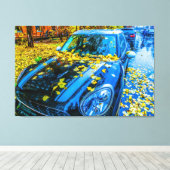 自動車、自動車 – シーズン落ちたズ葉 キャンバスプリント (インサイチュ (ウッドフロア))