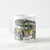 自動車: 荒廃させた車 コーヒーマグカップ (正面左)