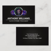 自動速度計ゲージ | 金属炭素繊維 名刺 (正面/裏面)