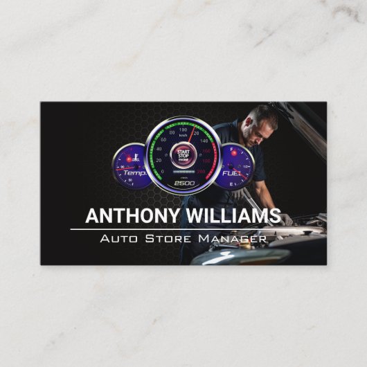 自動速度計 | 整備士の作業 名刺 (正面)