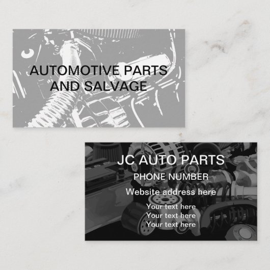 自動部品回収事業 名刺 (正面/裏面)
