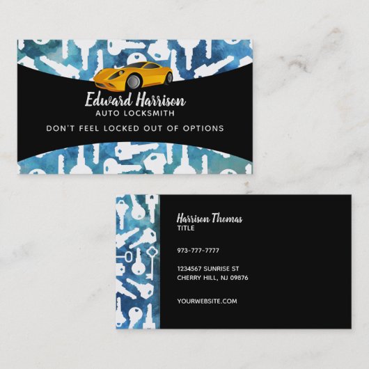 自動錠前屋の名刺 名刺 (正面/裏面)