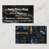 自動難破装置、パーツリサイクラー黒クラシックカスタム 名刺 (正面/裏面)