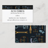 自動難破装置、パーツリサイクラー黒クラシックカスタム 名刺 (正面/裏面)