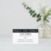 自動難破装置、パーツリサイクラー黒クラシックカスタム 名刺 (スタンド正面)