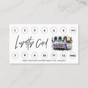 *~*自動QR Lube Car Wash – ロゴ特典ありがとう ロイヤリティカード