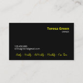 自営業のメイドブラック 名刺 (裏面)