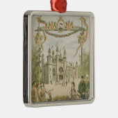 自在継手のブルガリアのパビリオン メタルオーナメント (右)