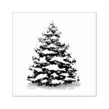 自墨加工ゴム印：クリスマスツリー