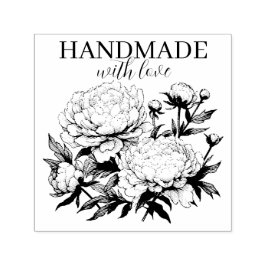 自墨加工ゴム型牡丹 セルフインキングスタンプ