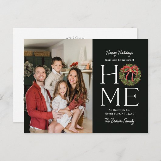 自宅あいさつ文の引越し案内はがき シーズンポストカード (正面/裏面)