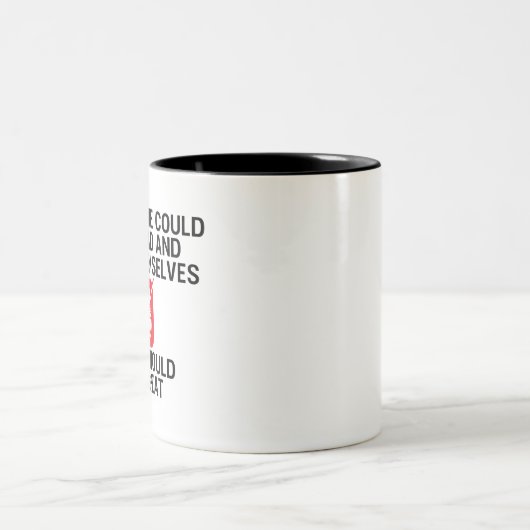 自宅おもしろいから作業して検疫コーヒーに会う ツートーンマグカップ (中央)