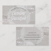 自宅およびオフィス清掃サービスのホワイトグリッター 名刺 (正面/裏面)