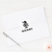 自宅からあなたはミュートで作業する スクエアシール (封筒)