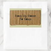 自宅からステッカーまで 長方形シール (バッグ)