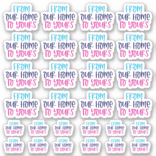 自宅からビニールステッカーへ シール (正面)