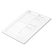 自宅から仕事リストまでの月曜日の仕事 ノートパッド (アングル)