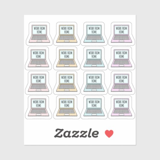 自宅から仕事Office Day ReminderノートブックPCプランナー シール (シート)