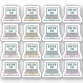 自宅から仕事Office Day ReminderノートブックPCプランナー シール (正面)