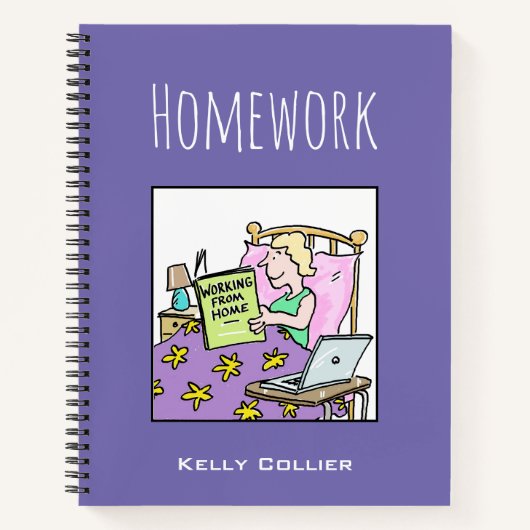 自宅から作業する、所有者名 ノートブック (正面)