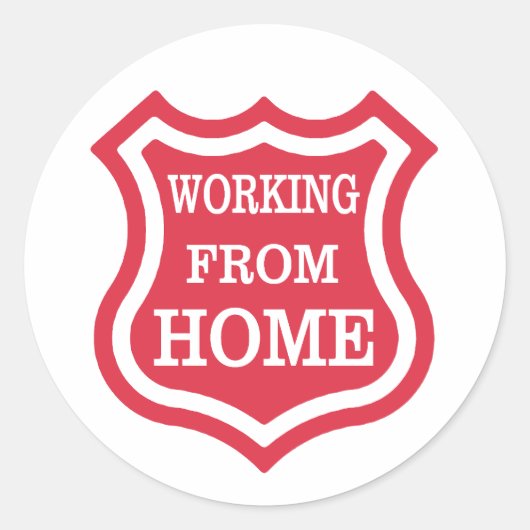 自宅から作業 ラウンドシール (正面)