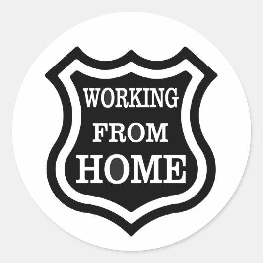 自宅から作業 ラウンドシール (正面)