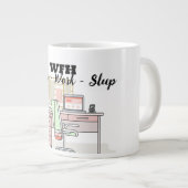 自宅から可愛い仕事リモートワーカーコーヒーマグ ジャンボコーヒーマグカップ (正面右)