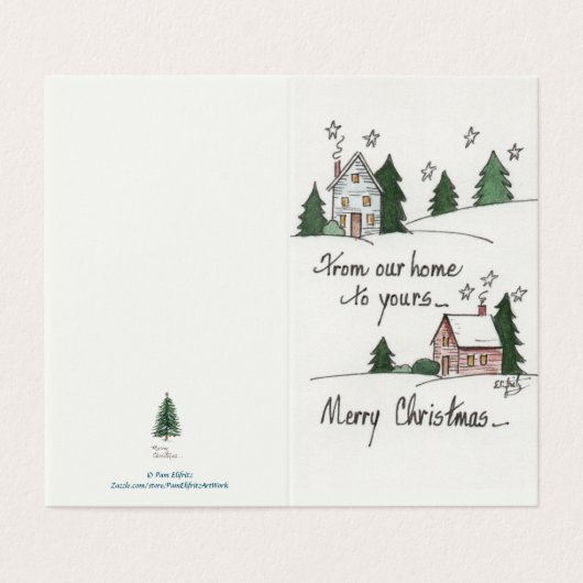 「自宅から」挨拶ヴィンテージホームズ水彩  (外部フラット)