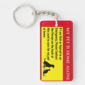 自宅だけの緊急用カードのキーチェーン キーホルダー (正面)