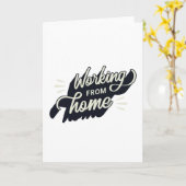 自宅での作業 カード (黄色い花)