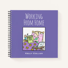 自宅で作業する、名前 ノートブック