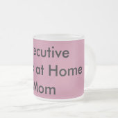 自宅で働くママママグ フロストグラスマグカップ (正面右)