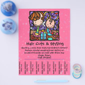 自宅で働くリトルジリーのスタイリスト！ピンク チラシ (シングル)