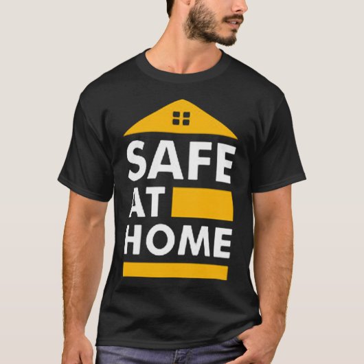 自宅で安全 Tシャツ (正面)