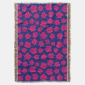 自宅で楽園のビットのための熱帯ハイビスカス スローブランケット (正面縦)