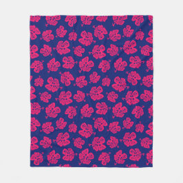 自宅で楽園のビットのための熱帯ハイビスカス フリースブランケット