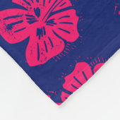 自宅で楽園のビットのための熱帯ハイビスカス フリースブランケット (角)