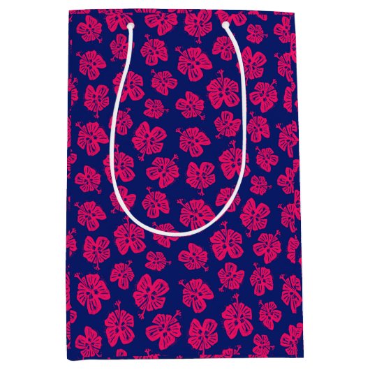 自宅で楽園のビットのための熱帯ハイビスカス ミディアムペーパーバッグ (正面)