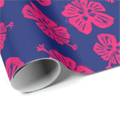 自宅で楽園のビットのための熱帯ハイビスカス ラッピングペーパー (ロールコーナー)
