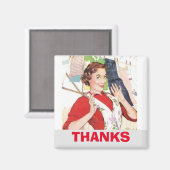 自宅で自分を作り、服を洗う マグネット (正面/裏面)